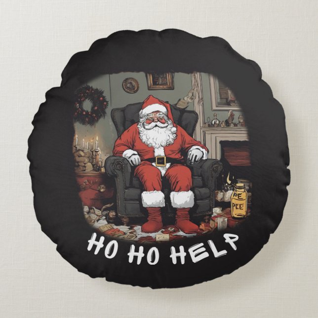 HO HO HELP HOARDER almohada SANTA (Anverso)
