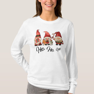Ho ho ho 3 camiseta de Gnome de Santa Navidades
