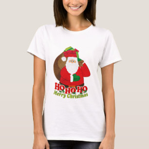 Ho Ho Ho camiseta de las señoras de santa de las