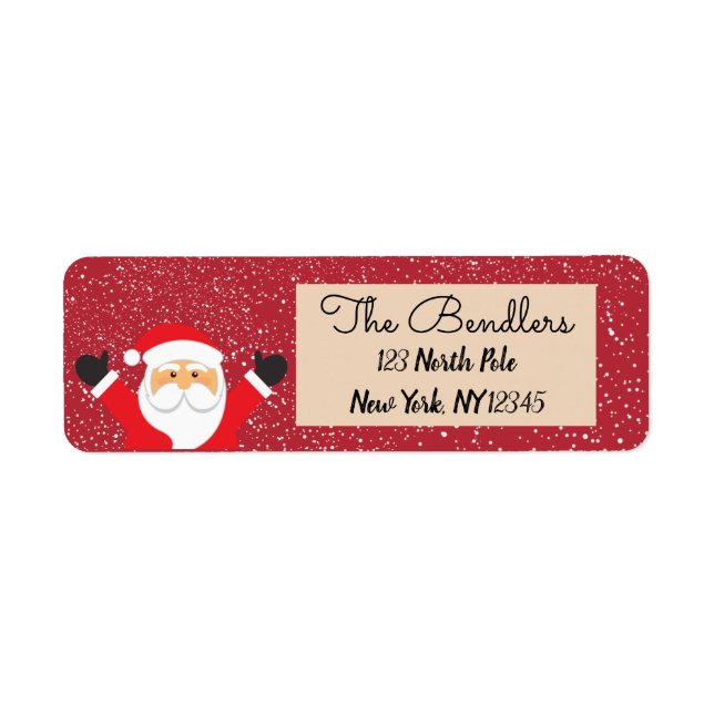 ¡Ho! ¡Ho! ¡Ho! Etiqueta de remitente (Frente)