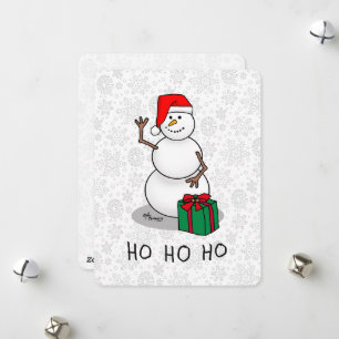 Ho Ho Ho Feliz Navidad Santa Claus Muñeco de Nieve