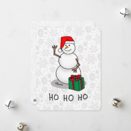 Ho Ho Ho Feliz Navidad Santa Lindo Muñeco de Nieve