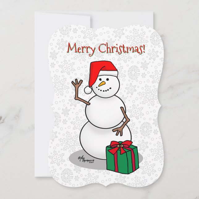 Ho Ho Ho Feliz Navidad Santa Muñeco de Nieve (Anverso)