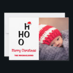 Ho Ho Ho Ho: Feliz Navidad<br><div class="desc">Ho Ho Ho Ho: ¡Feliz Navidad! Regalos minimalistas con apellido y sombreros de Santa. Plantilla de foto vía Pixabay bajo licencia CC0 y debe ser reemplazada por su propia foto</div>