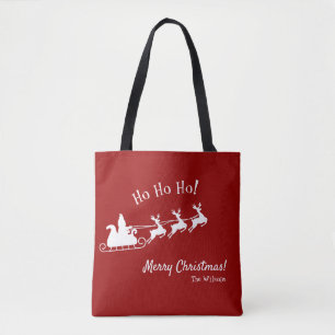 Ho Ho Ho Ho Feliz Navidad con Santa, bolsa roja de