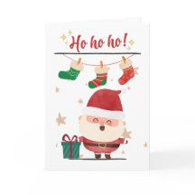 Ho Ho Ho Ho- Happy Santa - Tarjeta de felicitación