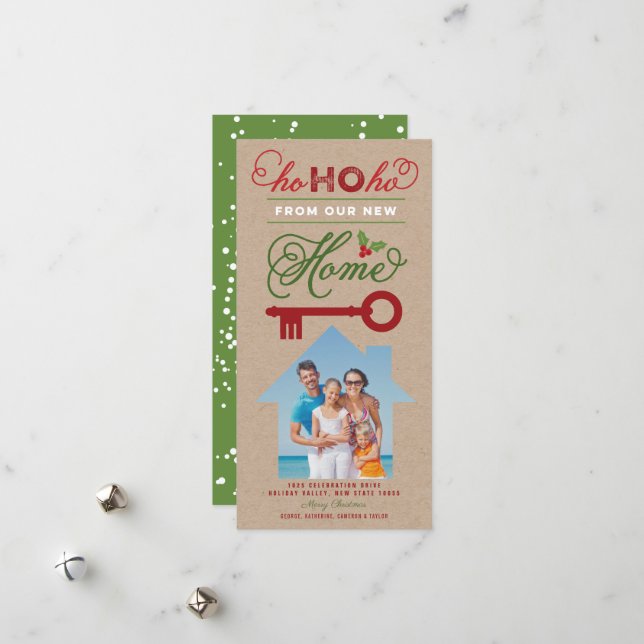 Ho Ho Ho Ho Ho De Nuestra Nueva Invitación Hogar E (Anverso/Reverso In Situ)