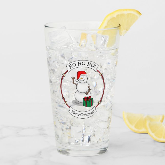 Ho Ho Ho Ho Ho Feliz Navidad Santa Cute Snowman (Reverso (hielo))