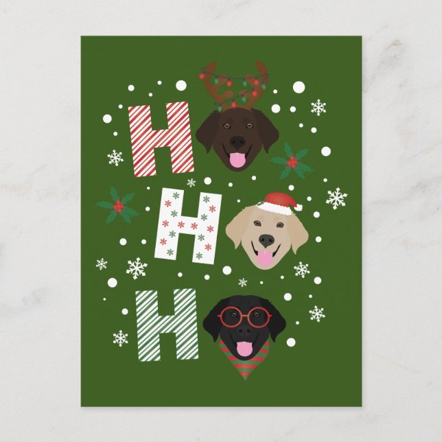 Ho Ho Ho Ho Ho Labrador recuperó Feliz Navidad (Anverso)