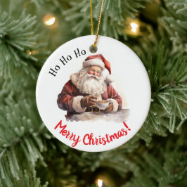 ¡Ho Ho Ho Ho Ho! Ornamento cerámico Personalizado