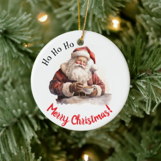 ¡Ho Ho Ho Ho Ho! Ornamento cerámico Personalizado