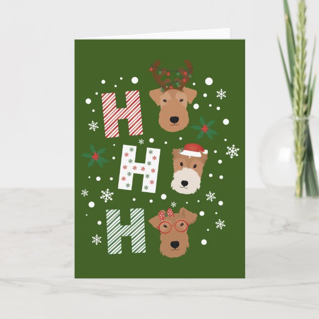 Ho Ho Ho Ho Ho Welsh Terrier Feliz Navidad (Anverso)