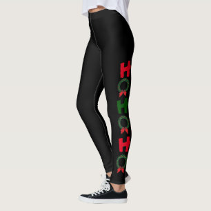 Ho Ho Ho Ho Navidades se burlan de leggings