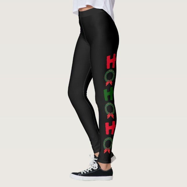Ho Ho Ho Ho Navidades se burlan de leggings (Izquierda)