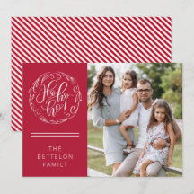 ¡Ho ho ho ho! Tarjeta fotográfica de vacaciones pl