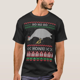 Ho Ho Ho Honk Ugly Christmas Sweater Honking Goose