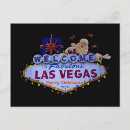 HO HO HO Las Vegas Feliz Navidad SANTA Postcard