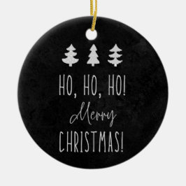 ¡Ho, Ho, Ho! Navidad! Adorno de cerámica