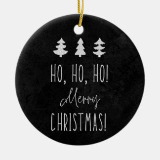 ¡Ho, Ho, Ho! Navidad! Adorno de cerámica