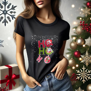 HO HO HO Navidades camiseta negra y graciosa