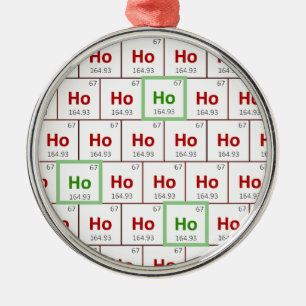"Ho Ho Ho" ornamento de la tabla periódica del día