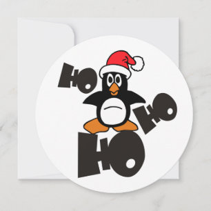 Ho Ho Ho - Pingüino - Feliz Navidad + tu texto