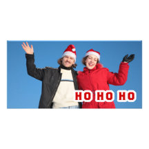 HO HO HO plantilla de la tarjeta de la foto