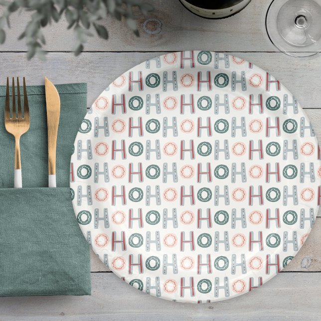 Ho Ho Ho Plato de Papel (Ho Ho Ho Paper Plate
)