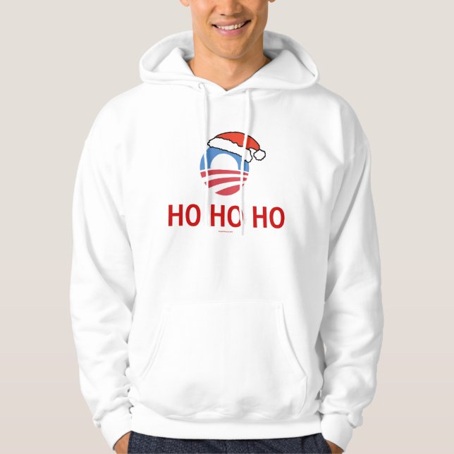 Ho Ho Ho sudadera con capucha de Obama (Anverso)