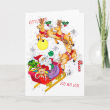¡Ho! ¡Ho! ¡Ho! Tarjeta de Navidad