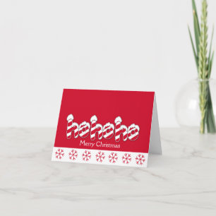 Ho Ho Ho tarjeta de Navidad del día de fiesta del