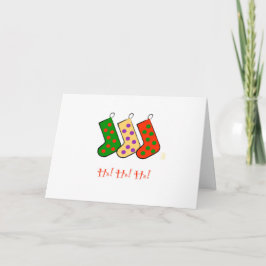 ¡Ho! ¡Ho! ¡Ho! Tarjeta de Navidad Medias