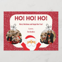 ¡Ho! ¡Ho! ¡Ho! Tarjeta de vacaciones multifoto