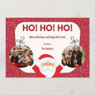 ¡Ho! ¡Ho! ¡Ho! Tarjeta de vacaciones multifoto