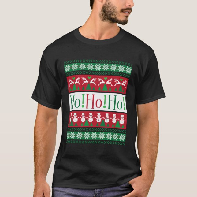 Ho!Ho!Ho! Ugly Christmas Sweater Holiday Men Women (Anverso)