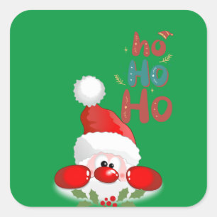 ¡Ho, ho! Merry Christmas Square Pegatina
