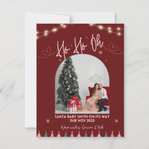 Ho ho oh bebé navidades invitación de embarazo