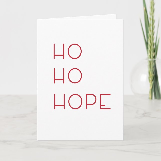 Ho Ho tarjeta del día de fiesta de la esperanza (Anverso)