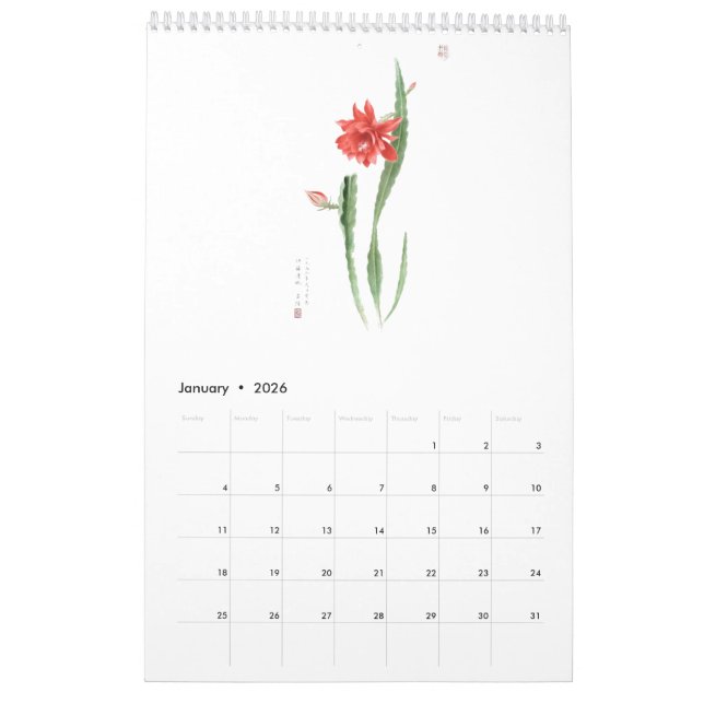 Ho Mang Hang, Calendario de Arte Botánico 2023 (Jan 2026)