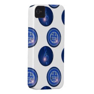 Ho´oponopono Flor de Lis y Clave de Sol iPhone 4 Case-Mate Funda