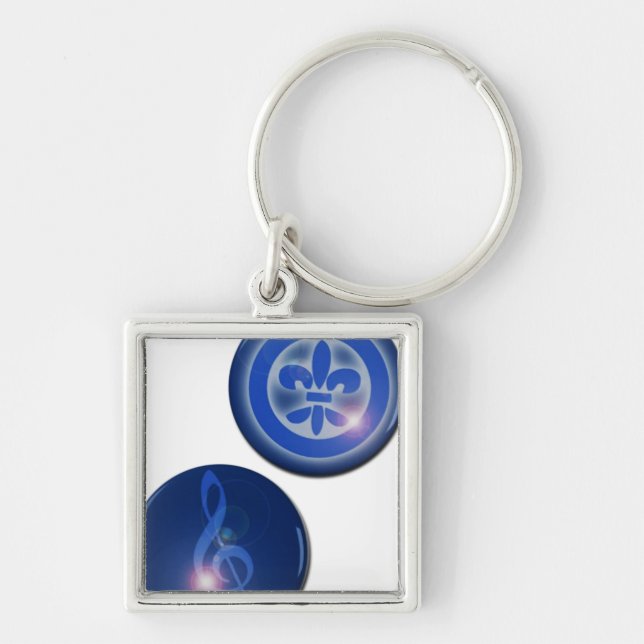 Ho oponopono llavero Flor de Lis y Clave de Sol (Frente)