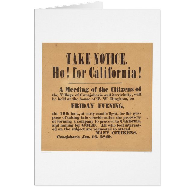 ¡Ho! ¡para California! 1849 (1759A) (Frente)