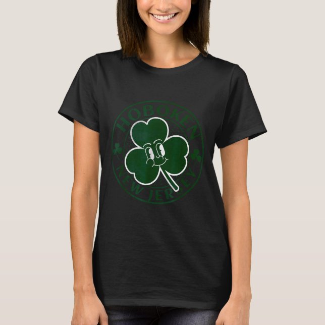 Hoboken New Jersey Irish Shamrock Nj Retro Souveni (Anverso)