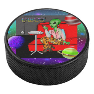Hockey Decenio de 1970 Retro Extraterrestre en Disco Loun