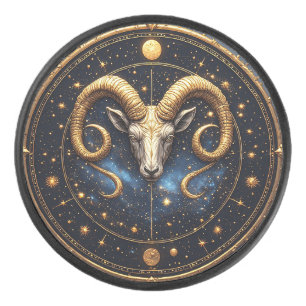 Hockey ♈ Escudo de Aries Dorado Regalo Zodiaco Disco de H