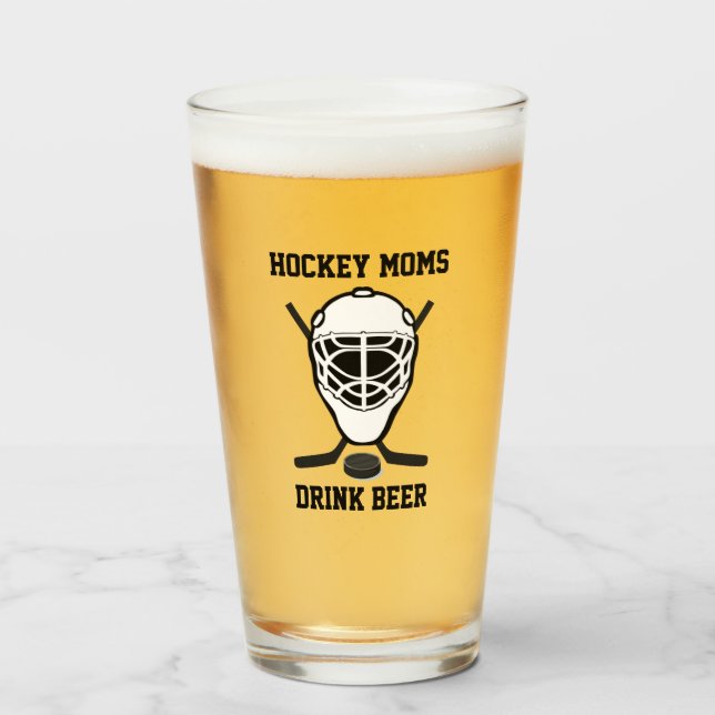 Hockey Mamis Bebe Cerveza Cute Deportes divertidos (Anverso (lleno))