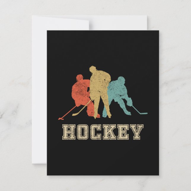 Hockey sobre hielo clásico de estilo vintage (Anverso)