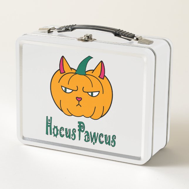 Hocucus pawcus Halloween calabaza ginger cat magia (Anverso)