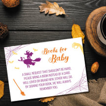 Hocus Pocus Baby Shower Books para la tarjeta del