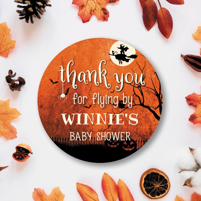 Hocus Pocus Baby Shower Circle Pegatina (Subido por el creador)